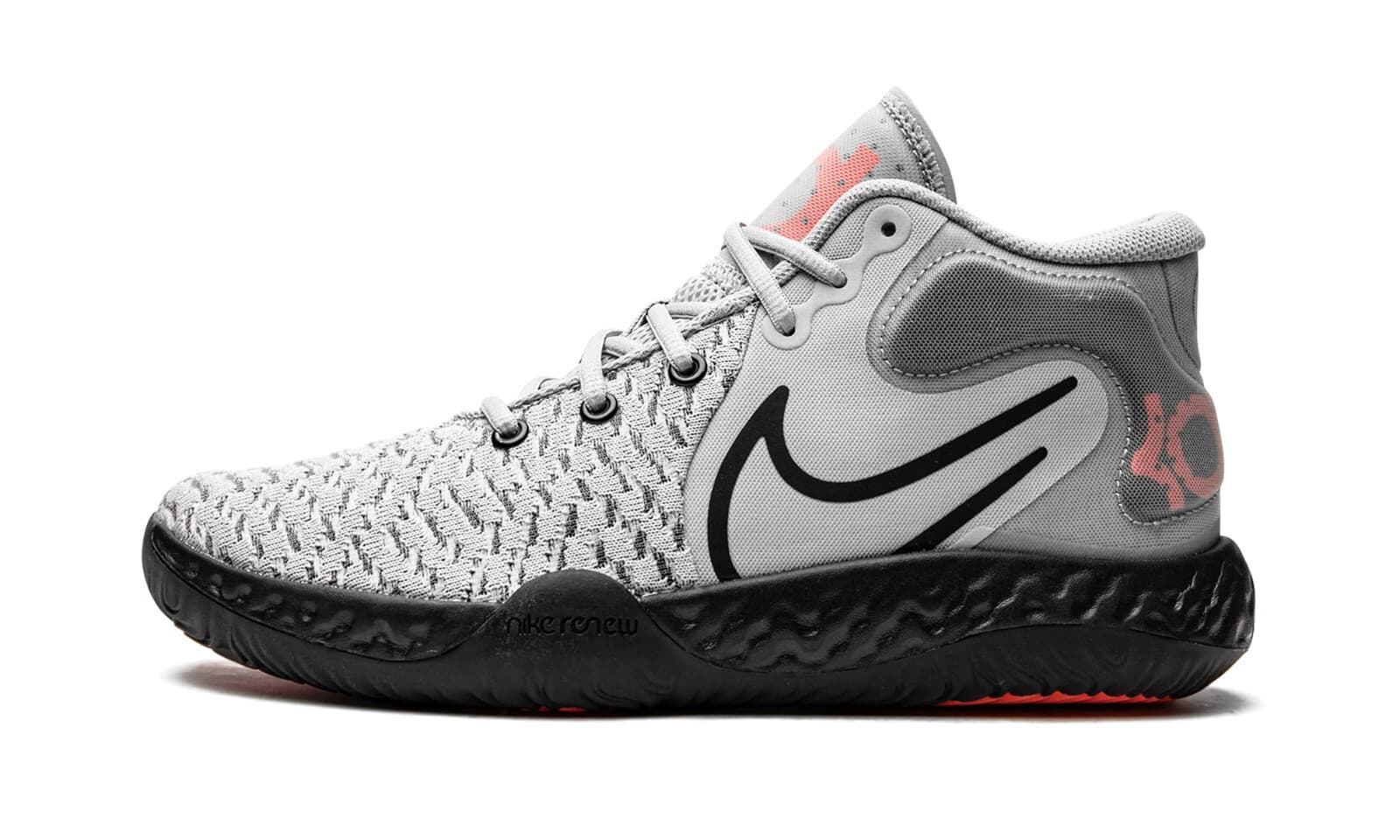 Nike Men's KD Trey 5 VIII Basketball Shoes, Light Grey/Laser Crimson/Black 10M - Thumbnail 2