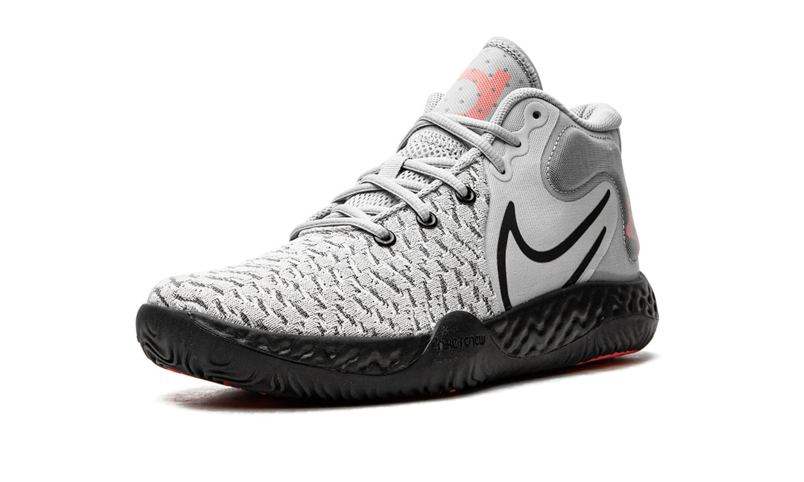 Nike Men's KD Trey 5 VIII Basketball Shoes, Light Grey/Laser Crimson/Black 10M - Thumbnail 3