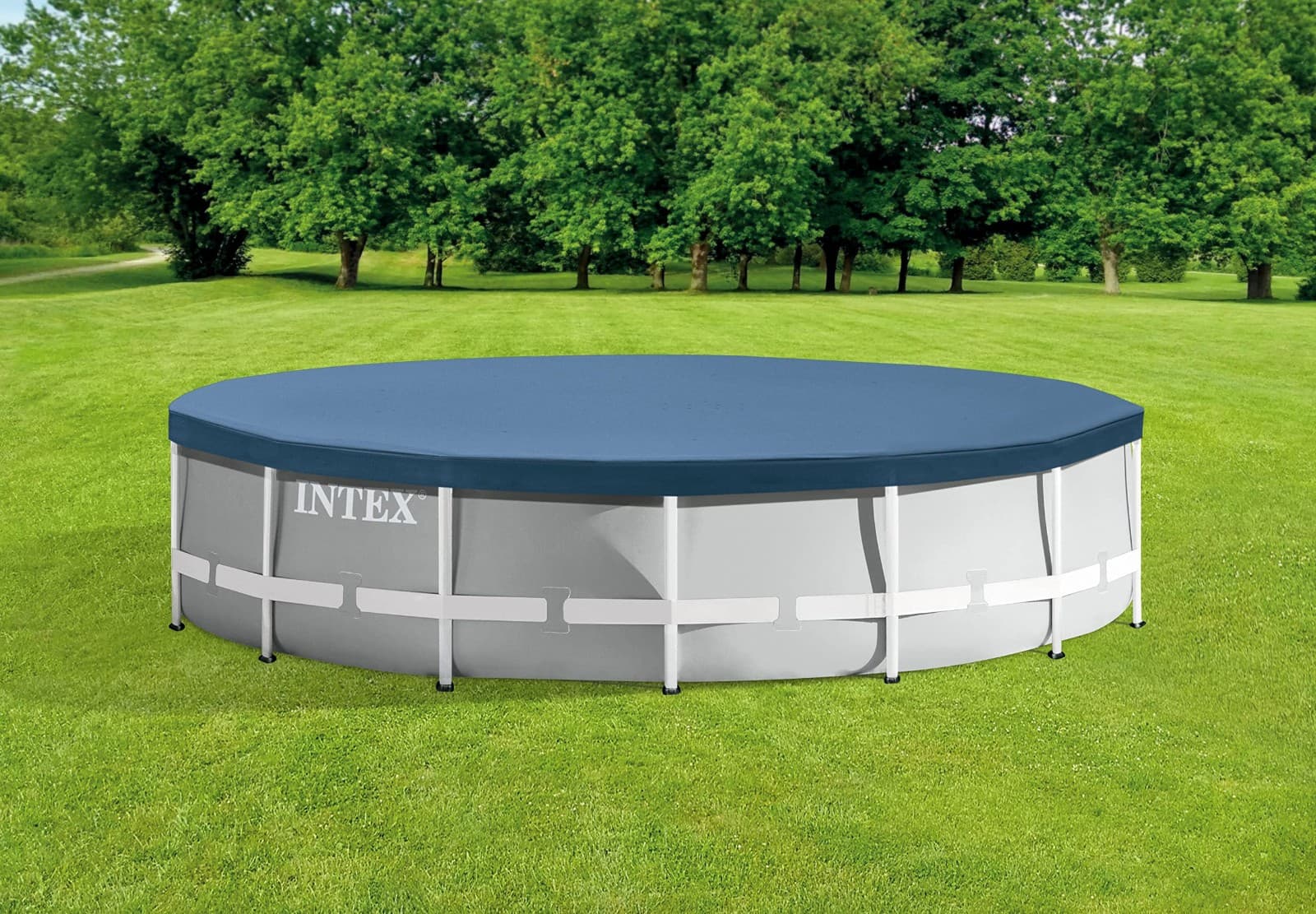 Intex 15' Round Pool Cover for Metal Frame Above Ground Swimming Pools - 28032E - Thumbnail 2