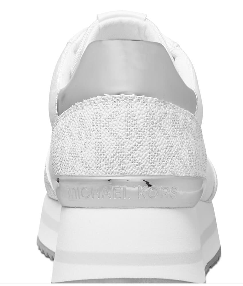 Michael Kors Monique Trainer Lace Up Sneakers MK Bright White Size 10 M - Thumbnail 4