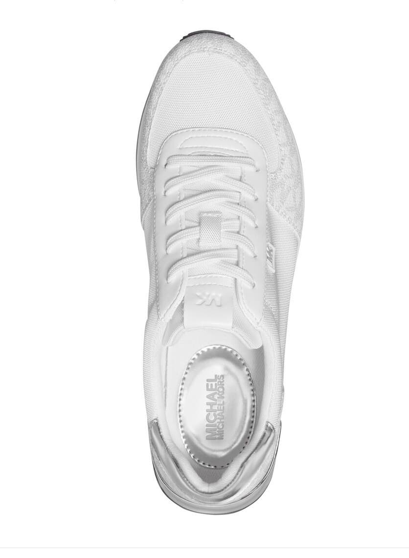 Michael Kors Monique Trainer Lace Up Sneakers MK Bright White Size 10 M - Thumbnail 5