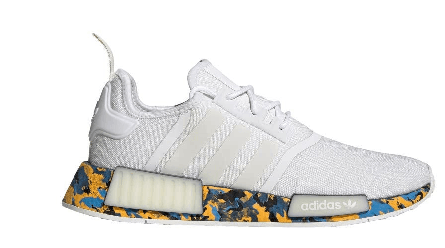 Adidas NMD_R1 White Camo Gold Blue Men’s Size 11 M GX4466 - Thumbnail 2