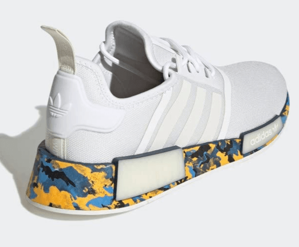 Adidas NMD_R1 White Camo Gold Blue Men’s Size 11 M GX4466 - Thumbnail 4