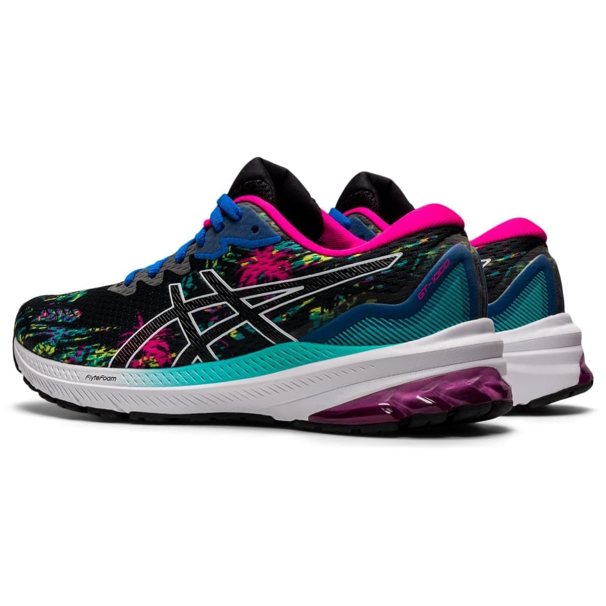 ASICS Women's GT-1000 11 Running Shoes, 9.5 M, Black/Pink Glo - Thumbnail 5