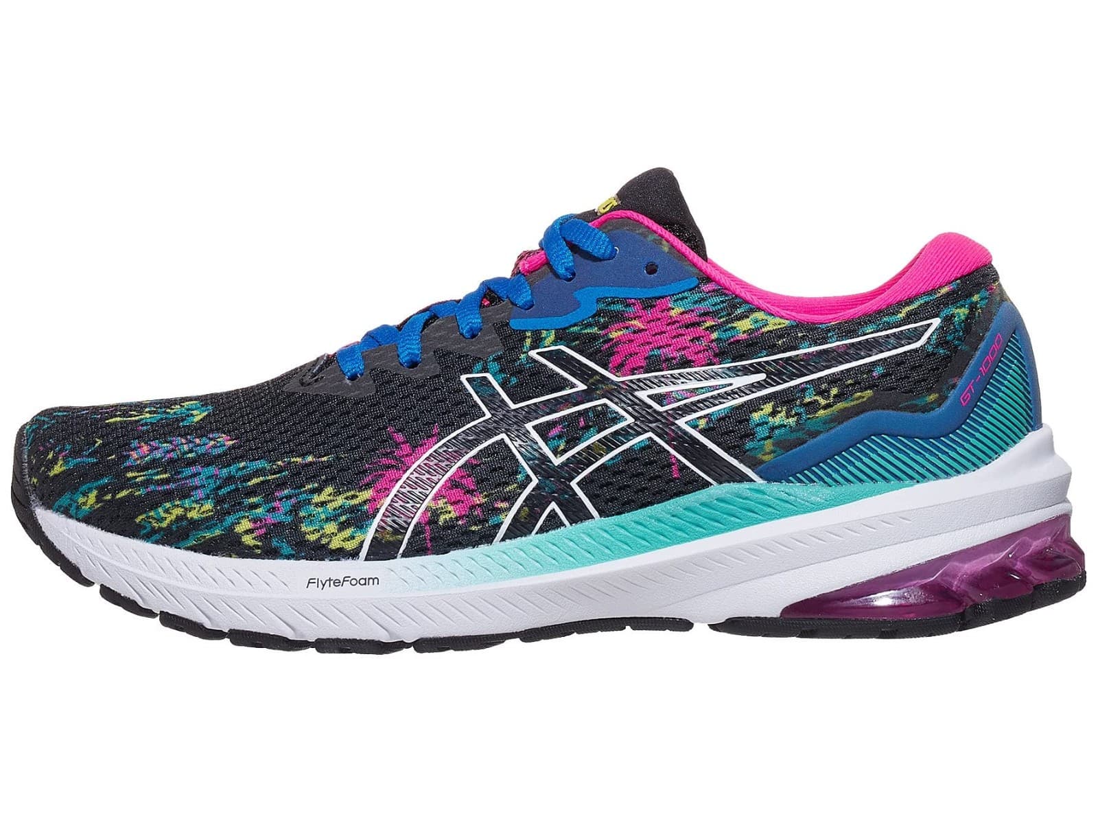 ASICS Women's GT-1000 11 Running Shoes, 9.5 M, Black/Pink Glo - Thumbnail 4