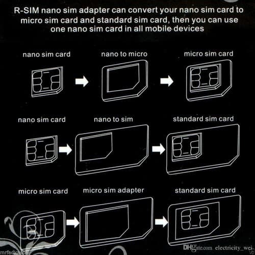 3 Nano SIM Card Adapter Converter to Micro Standard Set For any phone with sim - Thumbnail 6