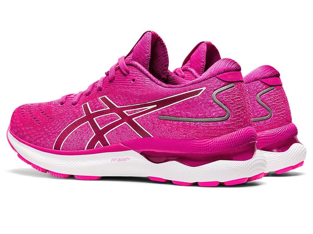 ASICS Woman Gel-Nimbus 24 Running Shoes Fuchsia RED/White size 8.5 M - Thumbnail 4