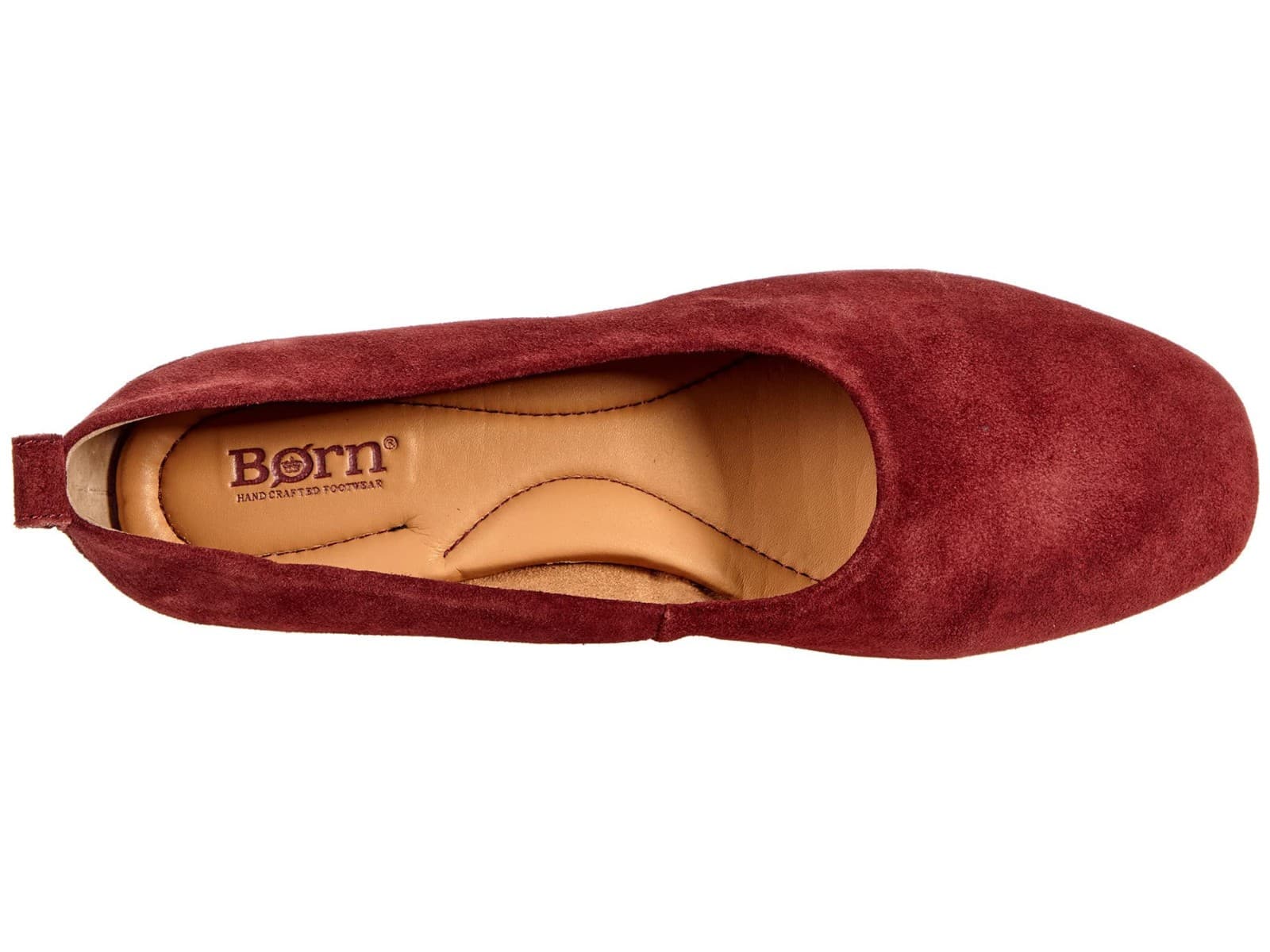BORN Beca Women's Dark Red Suede Flats Size 9 M - Thumbnail 3