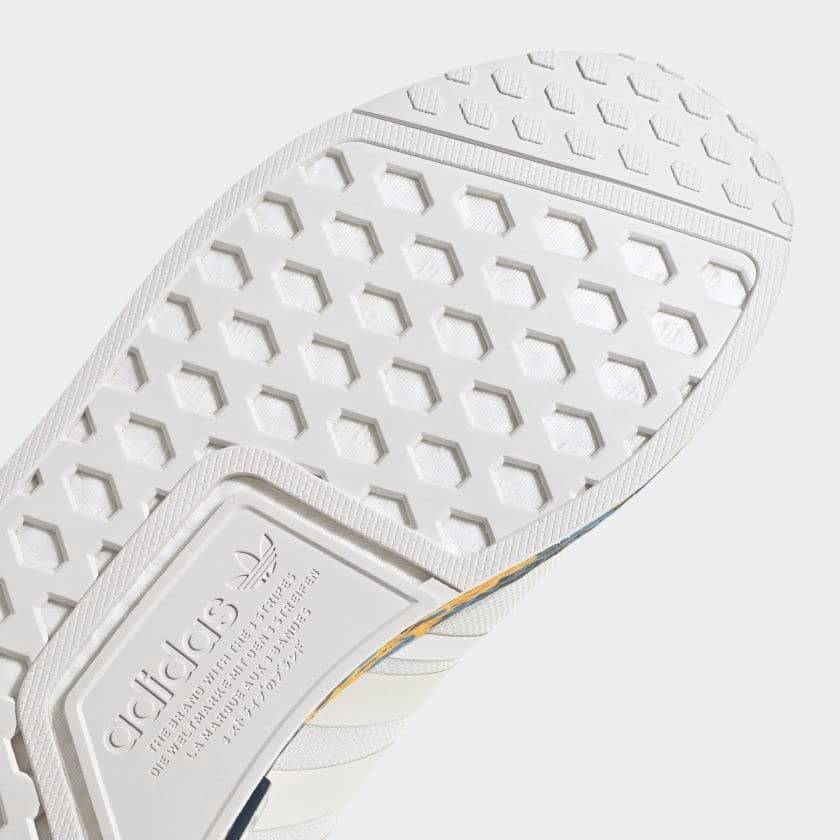 Adidas NMD_R1 White Camo Gold Blue Men’s Size 11 M GX4466 - Thumbnail 6