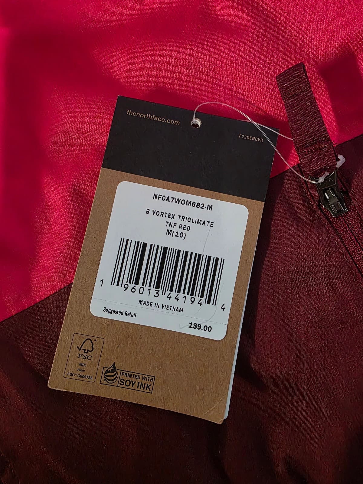 North Face Vortex Triclimate Jacket Youth TNF Red MEDIUM 10 - Thumbnail 5