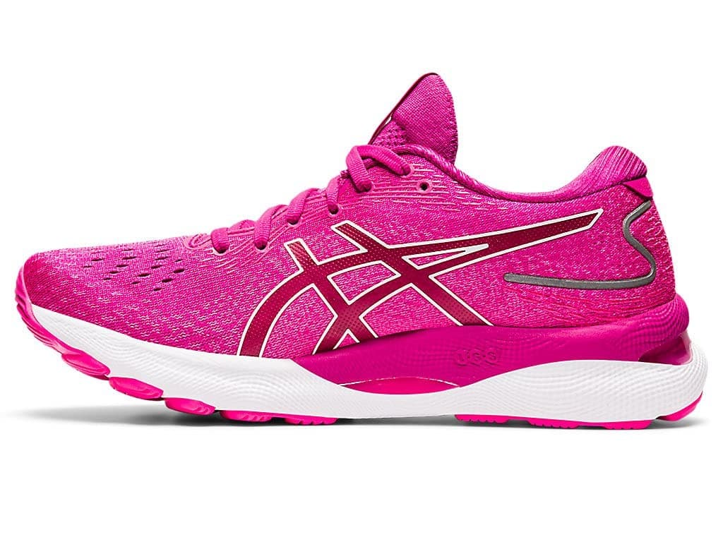 ASICS Woman Gel-Nimbus 24 Running Shoes Fuchsia RED/White size 8.5 M - Thumbnail 3