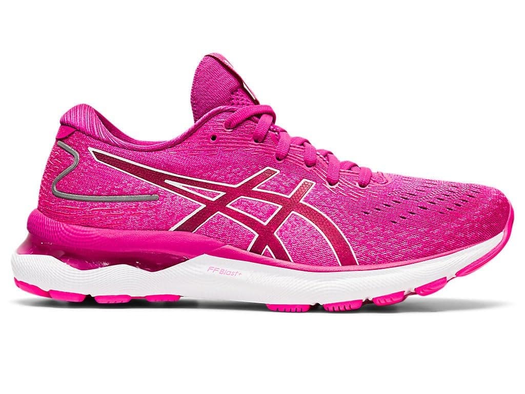 ASICS Woman Gel-Nimbus 24 Running Shoes Fuchsia RED/White size 8.5 M - Thumbnail 2