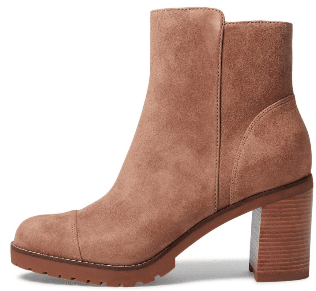 Cole Haan Women Foster Inside Zip Ankle Bootie 80M Light Whiskey Suede 9 M - Thumbnail 2