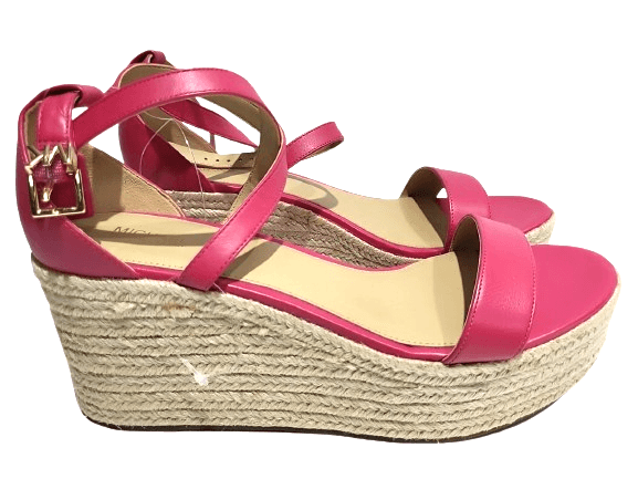 Michael Kors Serena Wedge Espadrille Sandals Rubin Red Size: 8.5 M - Thumbnail 3