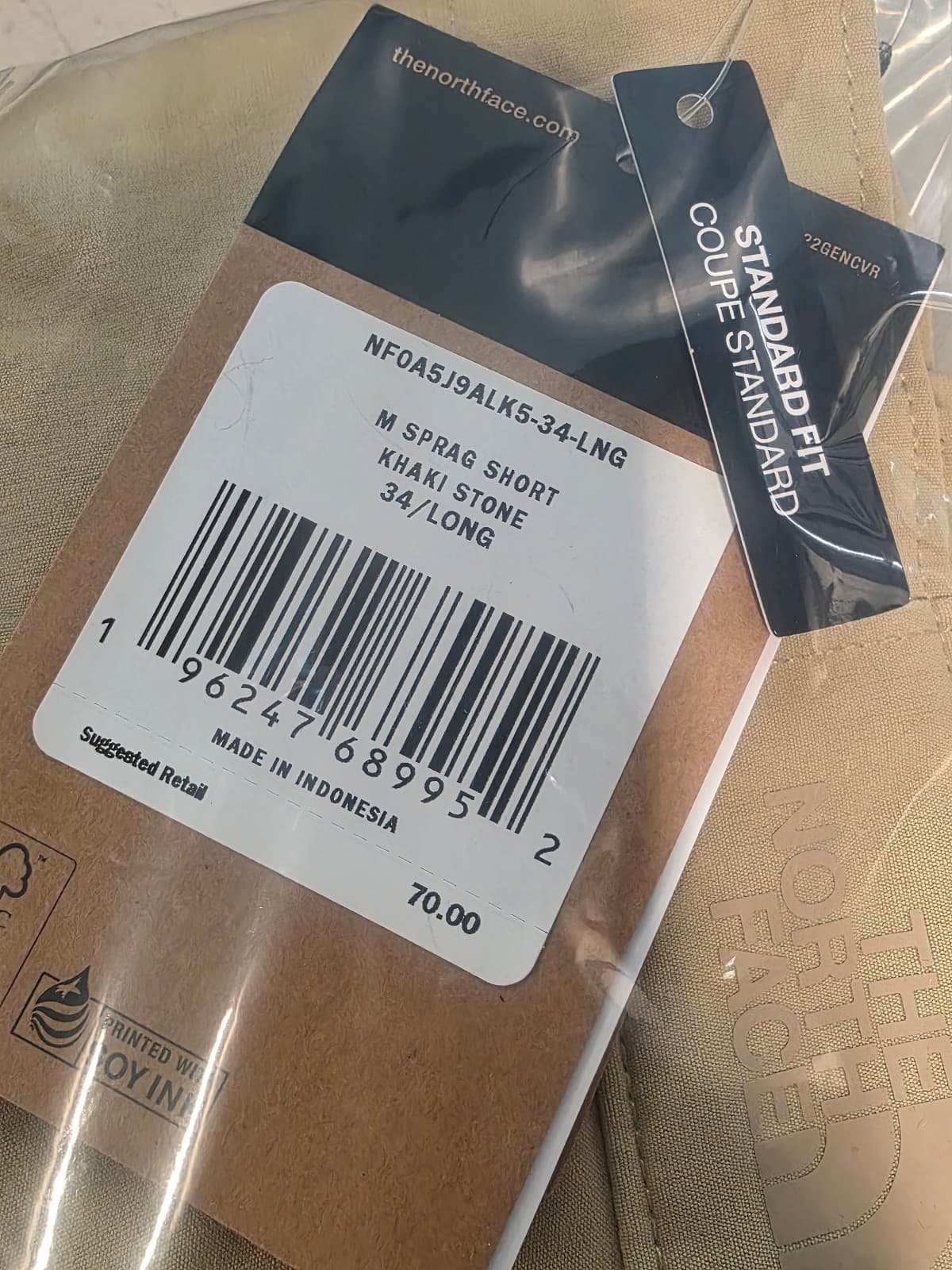THE NORTH FACE Sprag Shorts Stretch Flash-Dry NWT Khaki 34/Long - Thumbnail 4