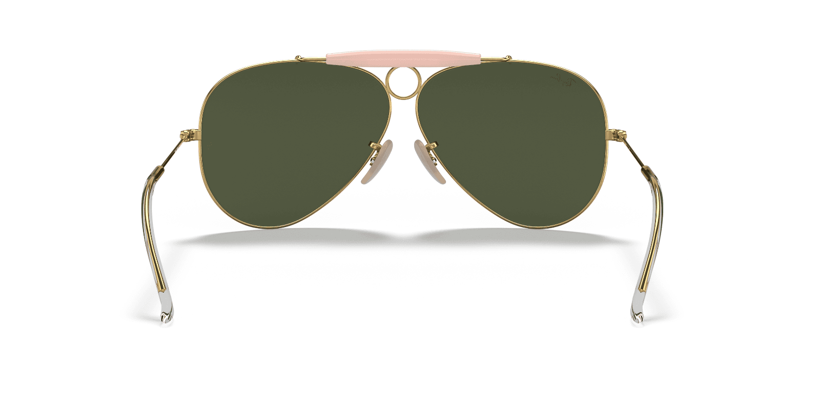 Ray Ban Sunglasses NEW AVIATOR SHOOTER RB3138 001 GOLD/GREEN LENS 58MM ITALY - Thumbnail 3