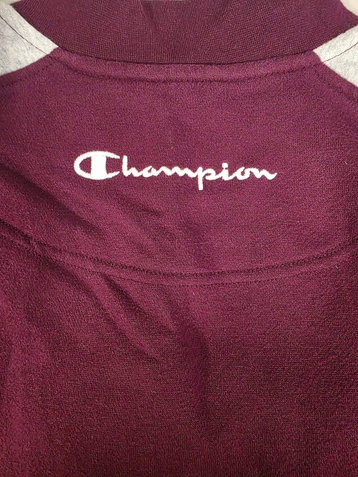 Champion Women's Teddy Fleece Bomber Jacket Gey -dark red 2X Large - Thumbnail 4