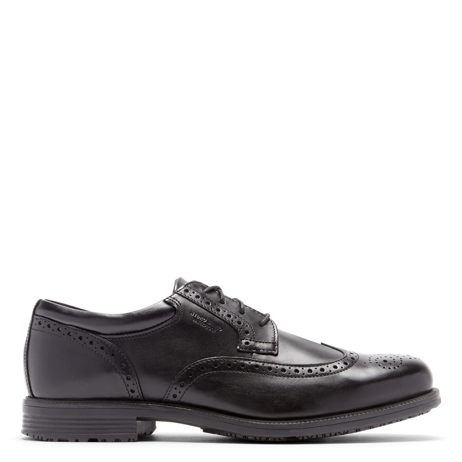 Rockport Men Essential Details Water Proof Wing Tip Oxford , Black , 9.5 Wide - Thumbnail 2