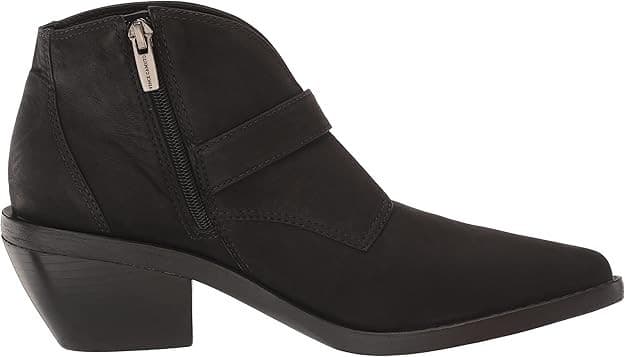 NEW Vince Camuto Ashena 7 M Black Suede Leather Buckle Zip Up Bootie Ankle Boots - Thumbnail 2