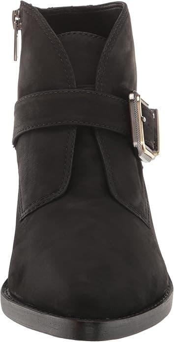 NEW Vince Camuto Ashena 7 M Black Suede Leather Buckle Zip Up Bootie Ankle Boots - Thumbnail 4
