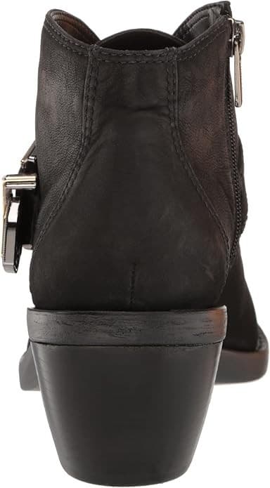 NEW Vince Camuto Ashena 7 M Black Suede Leather Buckle Zip Up Bootie Ankle Boots - Thumbnail 6