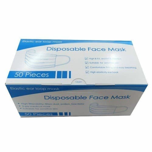 Disposable 3-Ply Non-Medical Earloop Mouth Cover Face Mask with Box 50 Pcs - Thumbnail 8