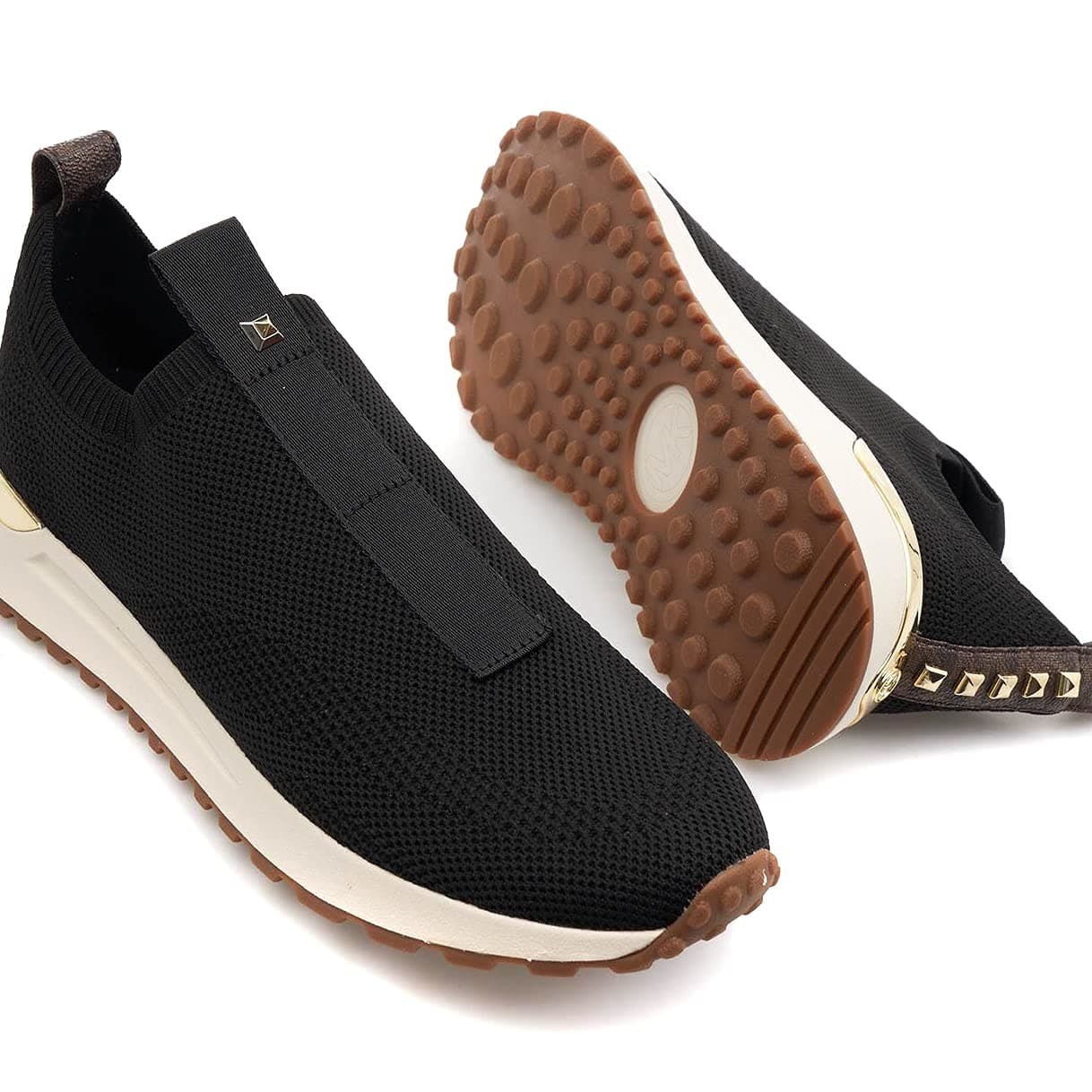 Michael Kors Women's Bodie Stretch Knit Slip-On Studded Sneaker 9 US - Thumbnail 5