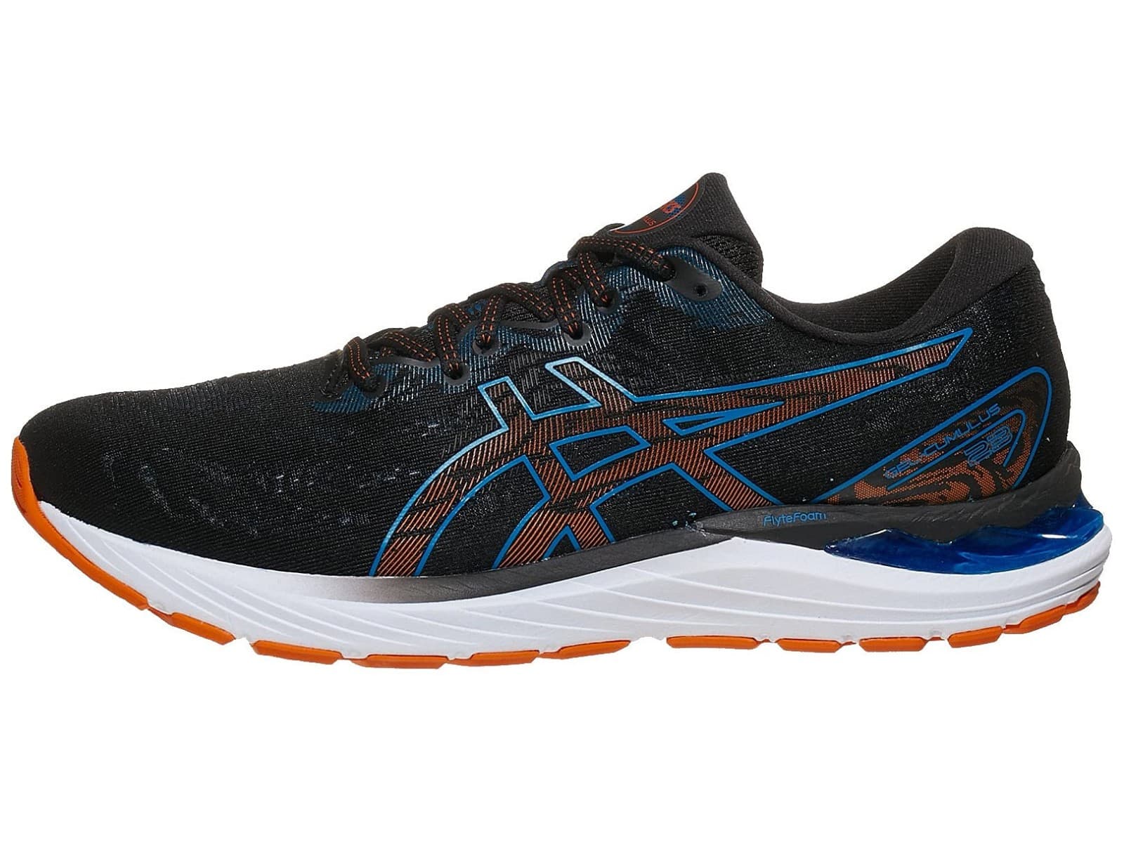 ASICS Men's Gel Cumulus 23 Running Shoes, Black/Reborn Blue 11.5 EE - Wide - Thumbnail 4