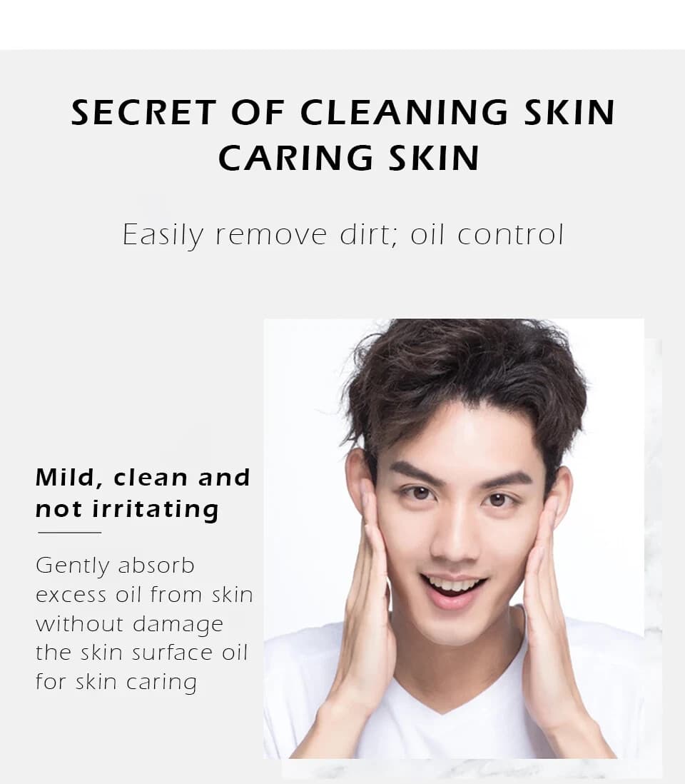 3 PK Men’s Deep Clean Face Wash Oil Control Acne Blackhead Remover, Moisturizing - Thumbnail 5