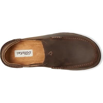 OluKai Men's Moloa Slip-On Shoes Dark Wood/Dark Java - 10128-6348, Size 9 M - Thumbnail 5