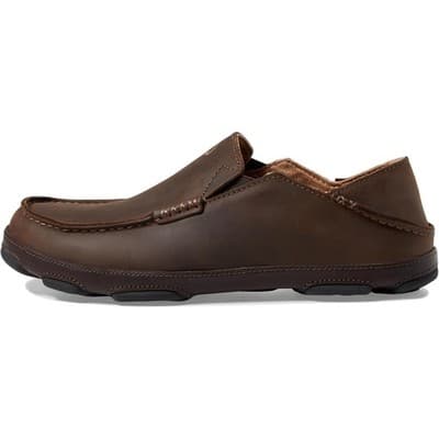 OluKai Men's Moloa Slip-On Shoes Dark Wood/Dark Java - 10128-6348, Size 9 M - Thumbnail 4