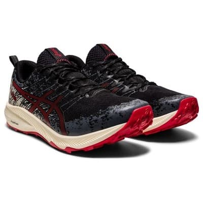ASICS Fuji Lite 2 Men's Athletic Running Shoes, Black/Electric RED US 9 - Image 1