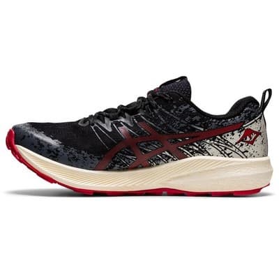 ASICS Fuji Lite 2 Men's Athletic Running Shoes, Black/Electric RED US 9 - Thumbnail 3