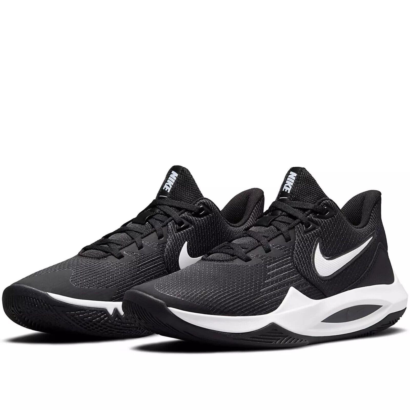 Nike Precision V Basketball Shoes, CW3403 003 Blac/White, US Sz MEN 9 & WMN 10.5 - Image 1