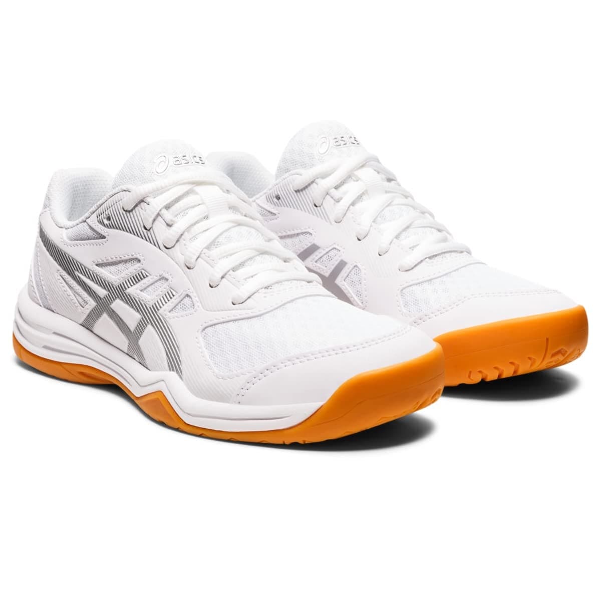 ASICS Women's Upcourt 5 Volleyball Shoes, 5.5, White/Pure Silver - Image 1