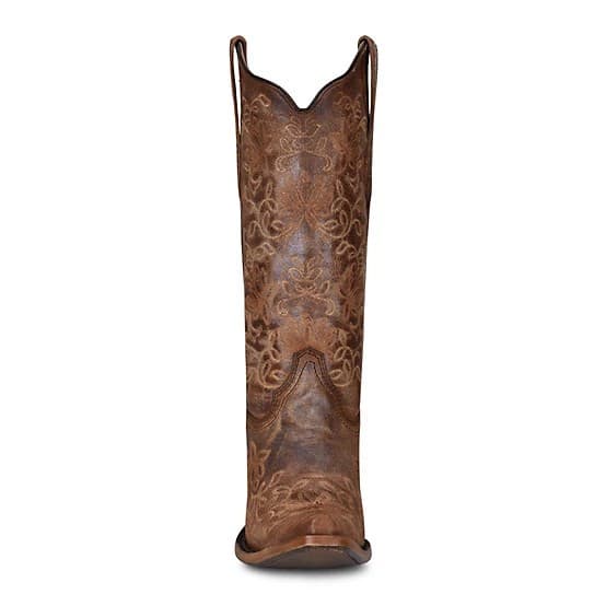 Circle G Women's Embroidered Snip Toe Cowhide Western Boots, Brown Size 11 - Thumbnail 3