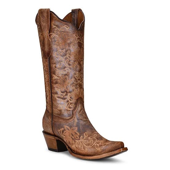 Circle G Women's Embroidered Snip Toe Cowhide Western Boots, Brown Size 11 - Thumbnail 5