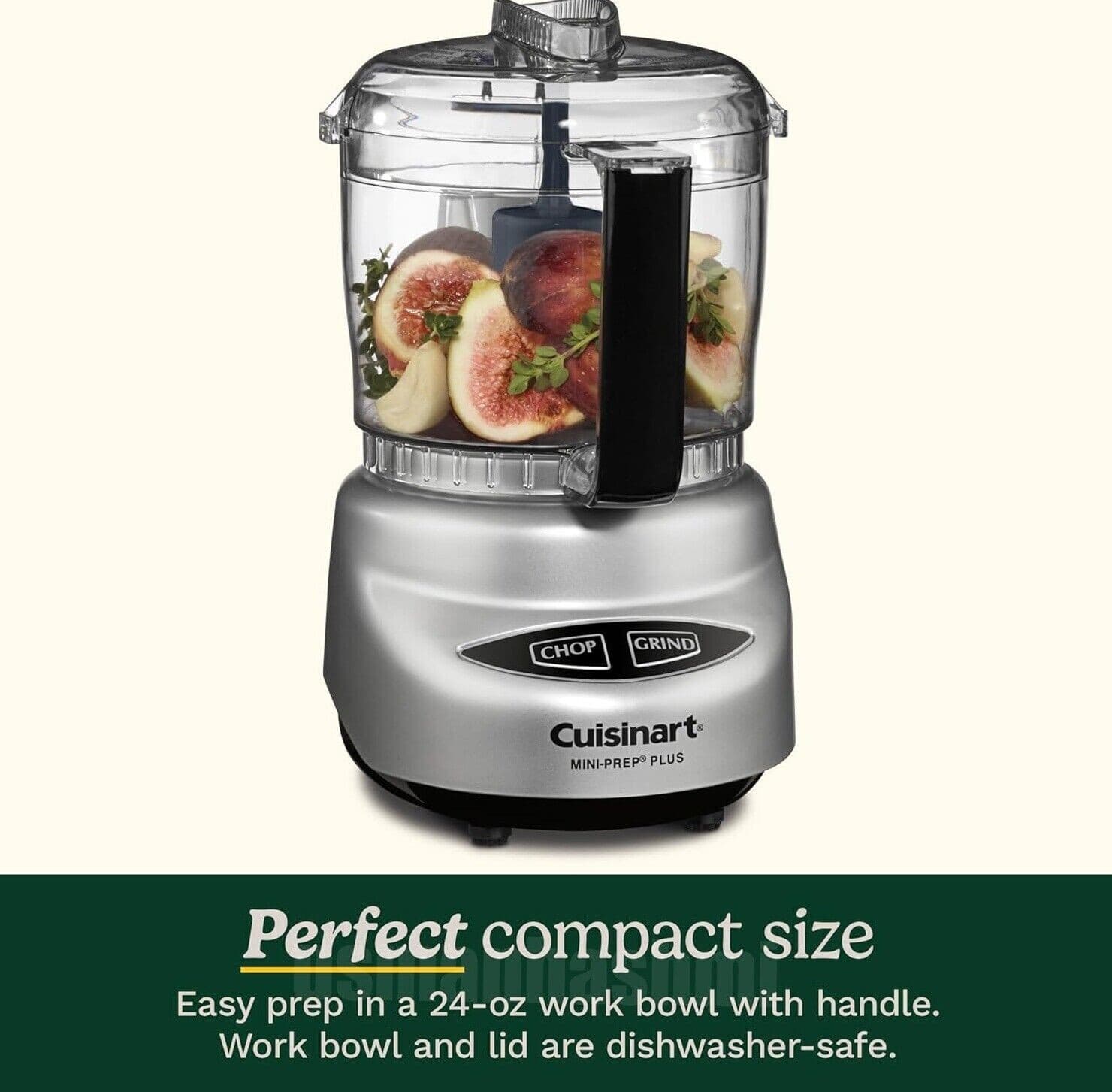 Cuisinart DLC-2ABC Mini-Prep Plus 3-Cup Food Processor, Brushed Chrome/Nickel - Image 1