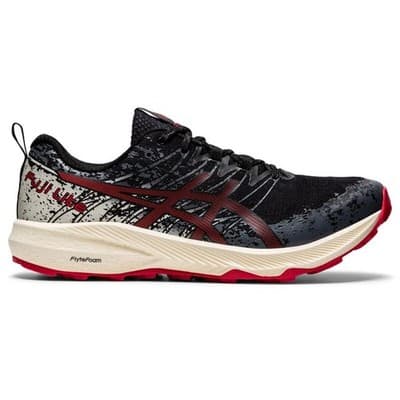 ASICS Fuji Lite 2 Men's Athletic Running Shoes, Black/Electric RED US 9 - Thumbnail 2