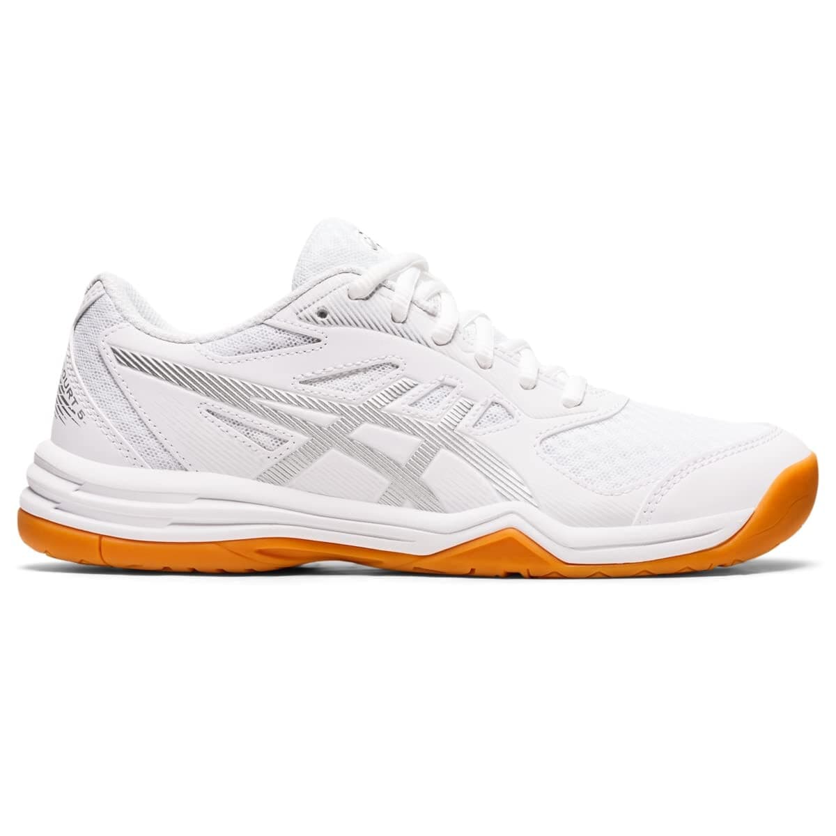 ASICS Women's Upcourt 5 Volleyball Shoes, 5.5, White/Pure Silver - Thumbnail 2
