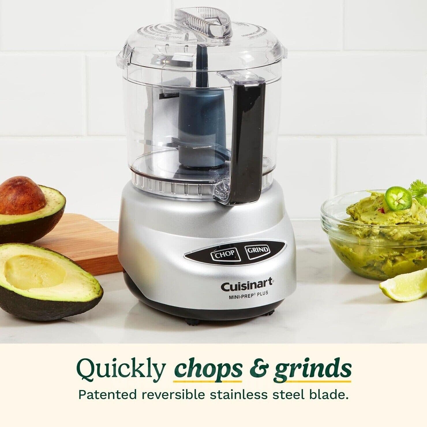 Cuisinart DLC-2ABC Mini-Prep Plus 3-Cup Food Processor, Brushed Chrome/Nickel - Thumbnail 5