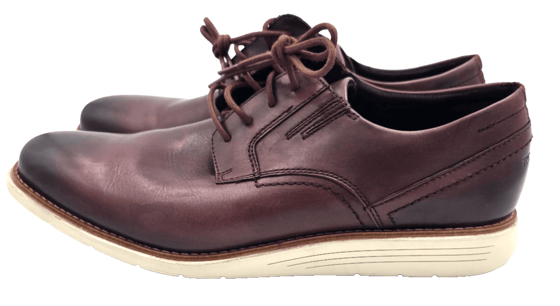 Rockport Total Motion sport dress Plain Toe Mens Oxfords Shoes Burgundy 10.5 M - Thumbnail 4