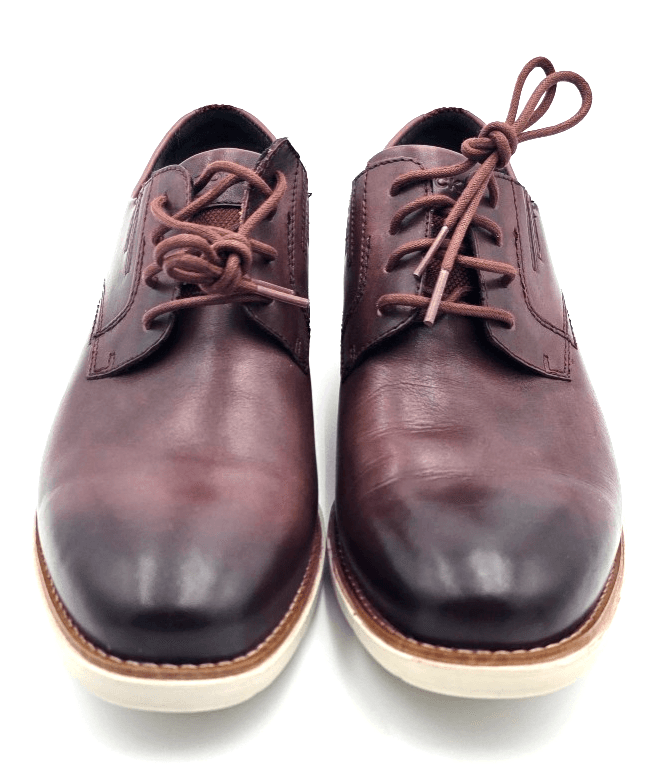 Rockport Total Motion sport dress Plain Toe Mens Oxfords Shoes Burgundy 10.5 M - Thumbnail 2