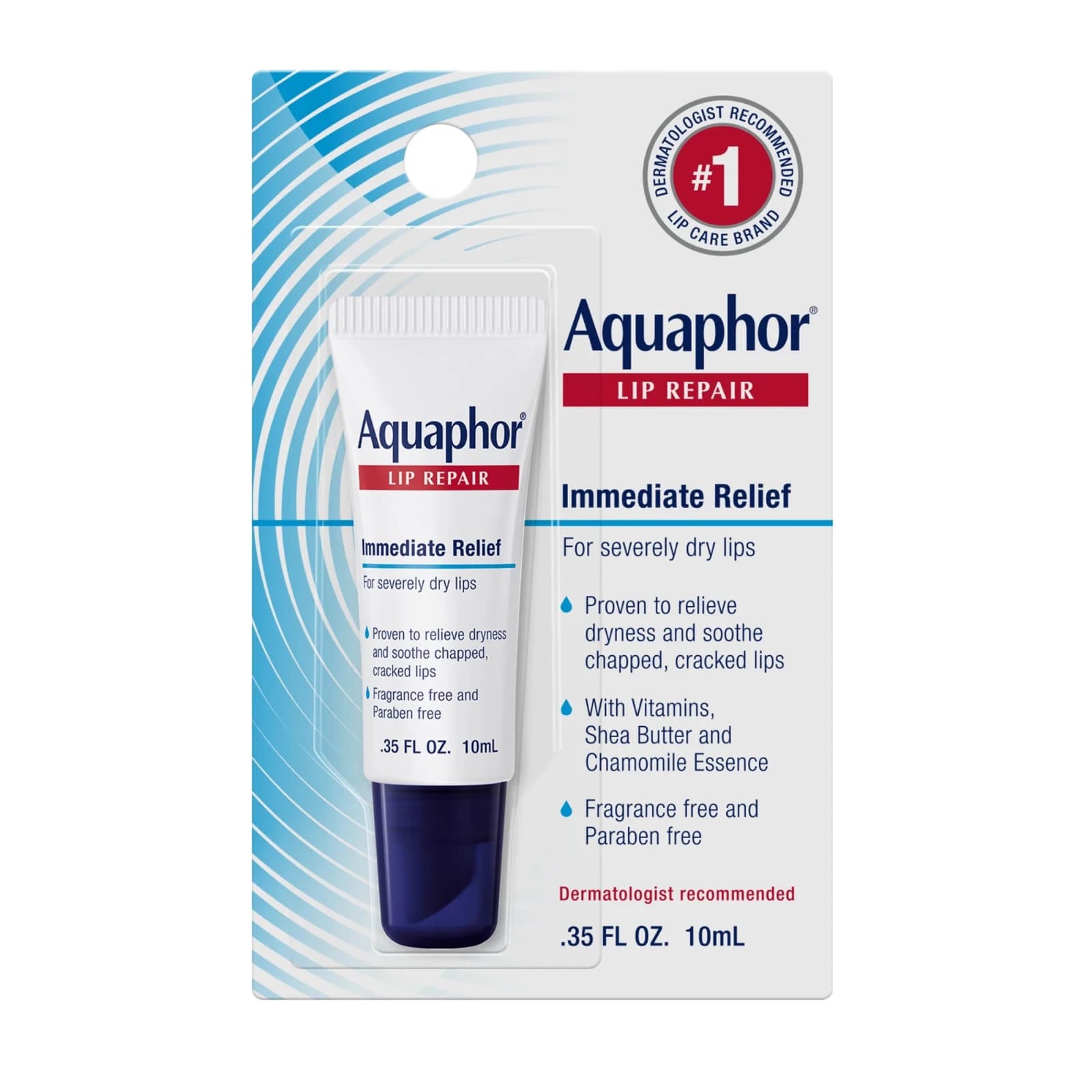 8 Pack Aquaphor LIP Repair Severely Dry Lips Balm Soothe Shea Butter .35 oz/10mL - Thumbnail 2