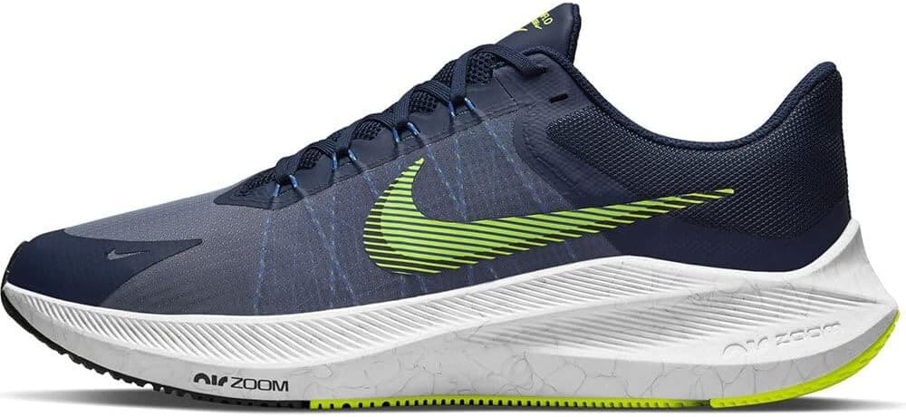 Nike Zoom Winflo 8 Midnight Navy Volt White Men's size 9 Running - Thumbnail 2