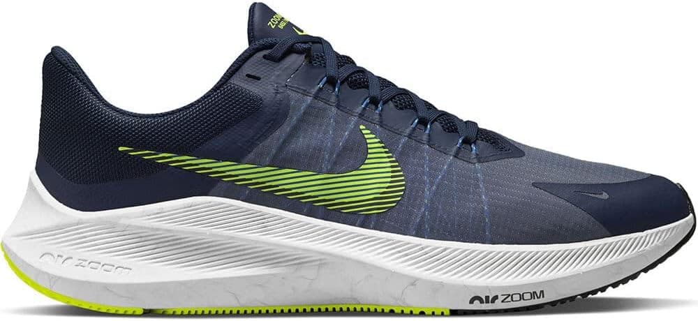 Nike Zoom Winflo 8 Midnight Navy Volt White Men's size 9 Running - Thumbnail 4