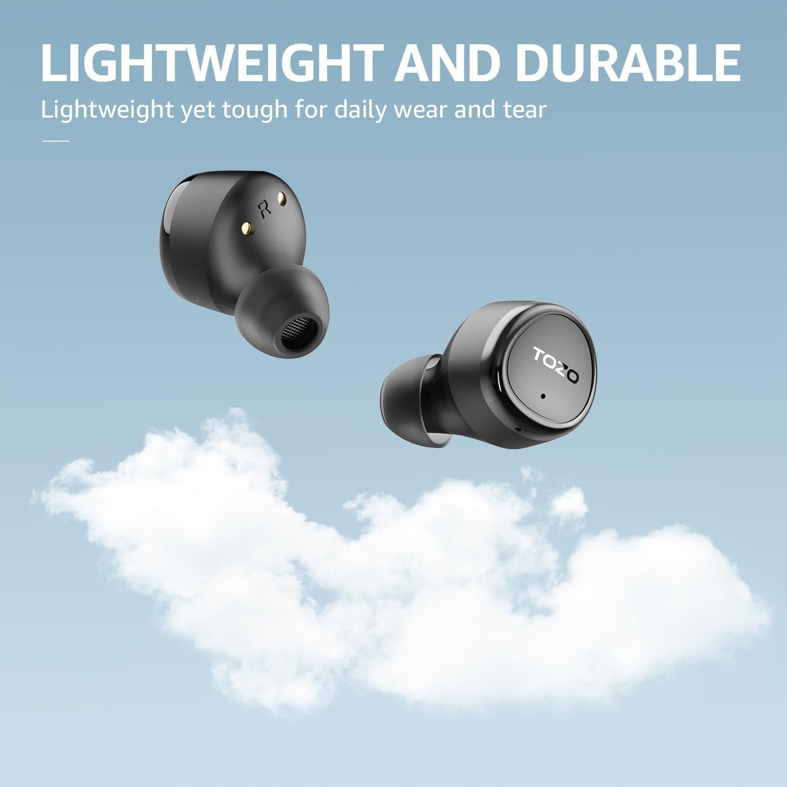 TOZO T12 Compact Ergonomic Edition Wireless Earbuds Bluetooth 5.3 Headphones - Thumbnail 7