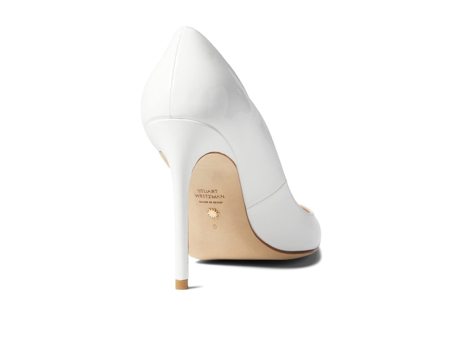 Stuart Weitzman Womens Stuart 100 Scallop Pump White 8.5 B - Thumbnail 4