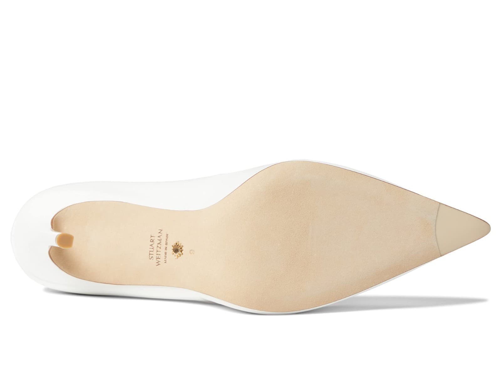 Stuart Weitzman Womens Stuart 100 Scallop Pump White 8.5 B - Thumbnail 6