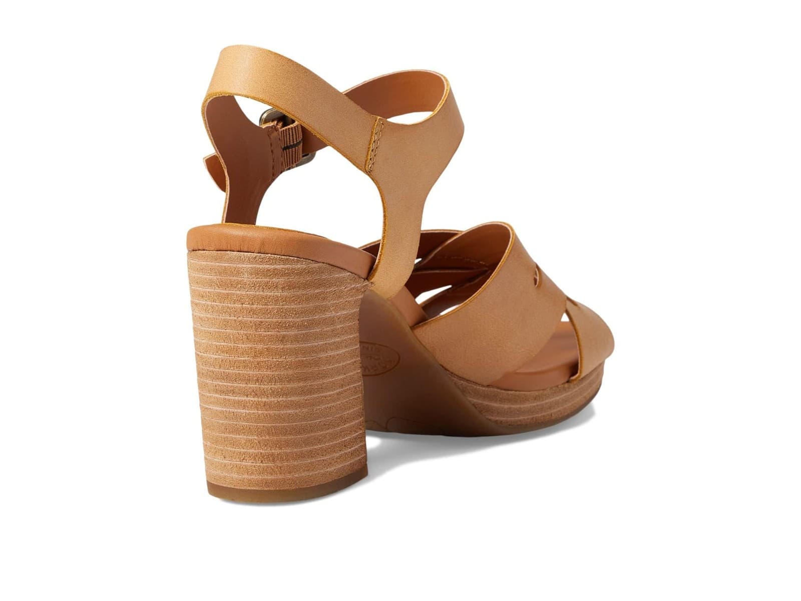 NEW Kork-Ease Hutton Leather Ankle Strap Platform Sandals Yellow Women's 9 - Thumbnail 4